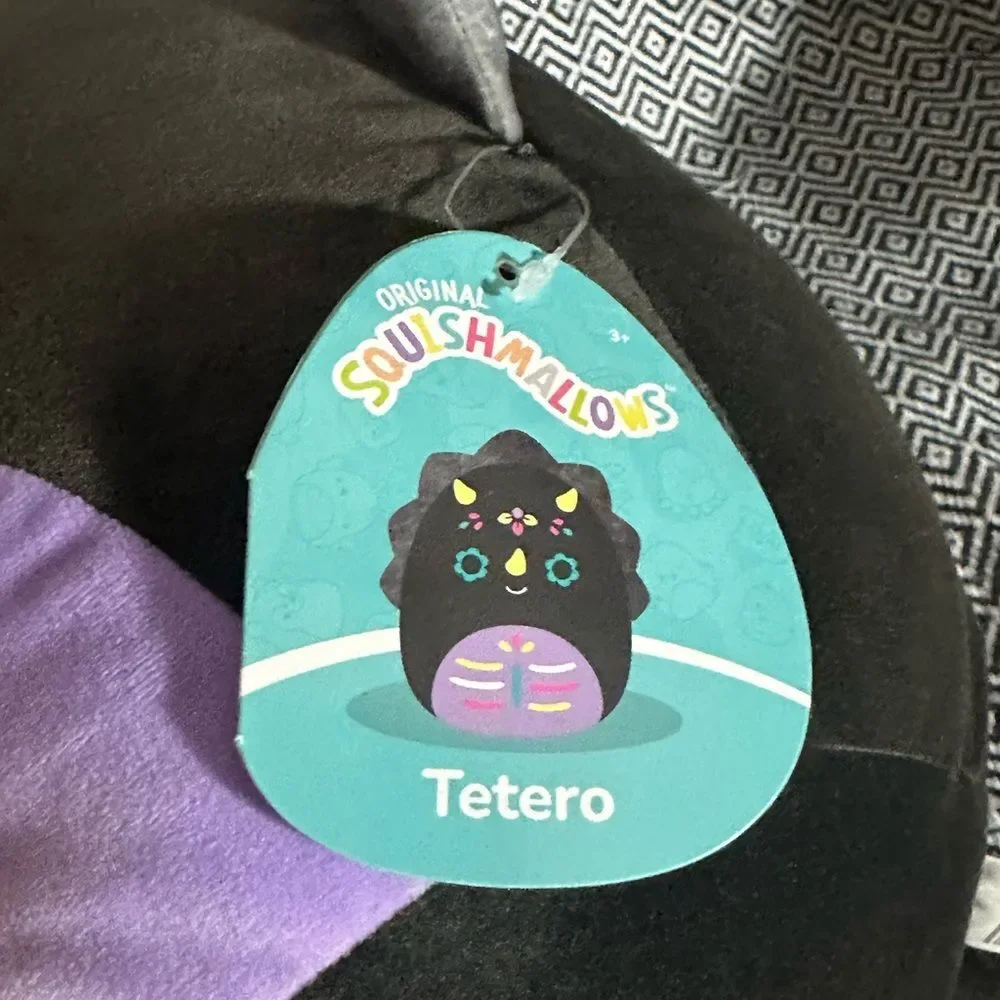 Squishmallows Dia De Los Muertos Tetero Dinosaur 11”, NWT & Oceana Tags damaged